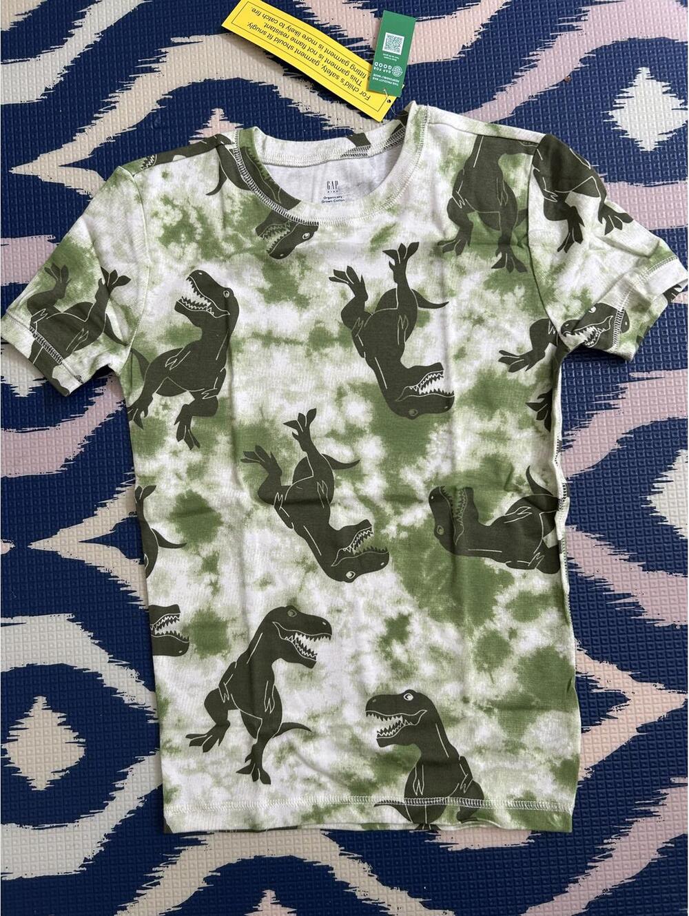 SZ 14yrs 🌱ORGANIC🌱 Gap Kids  | Green  Dino PJ Set - +Loving Kindness Everyday - Picture 4 of 9